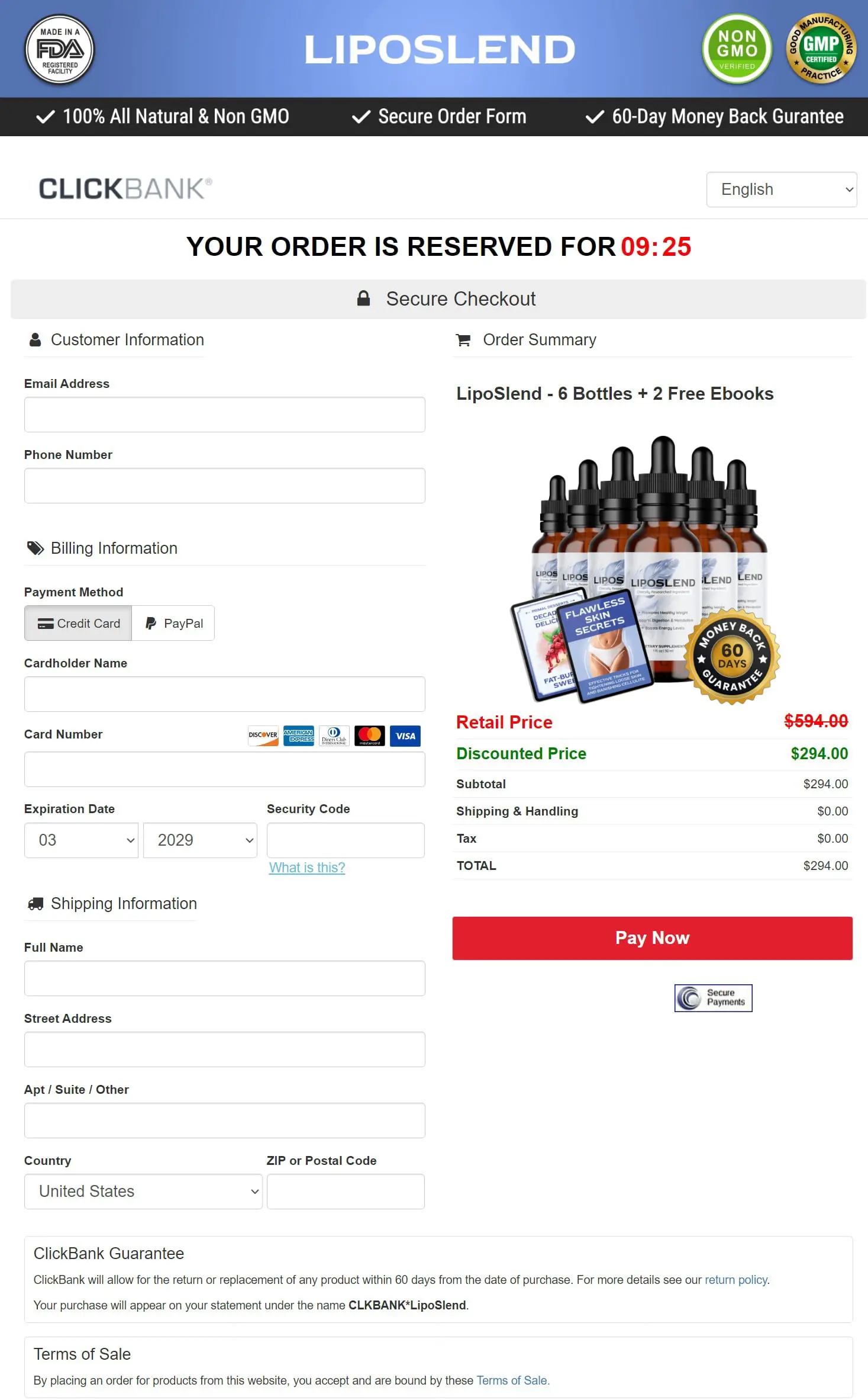 LipoSlend LipoSlend - Order Page